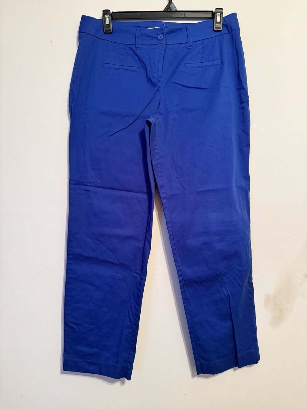 C. Est. 1946 Classic Fit Blue Cotton Blend Straight Leg Trousers Size 16W